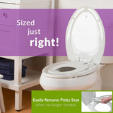 Mayfair NextStep2 Toilet Seat with Built-In Toddler Potty Training Seat, Slow Close, Easy Clean, Magnetic Removable Kids Seat, ELONGATED, Biscuit
