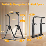 YYJO Pull Up Bar with Assistance Bands Power Tower Home Gym Strength Training Equipment 400 LBS Weight Capacity
