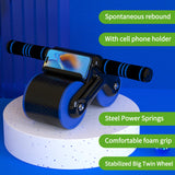 JJM Auto Rebound Exercise Roller Wheels - Ab Roller Fitness Equipment for Core Strength Training Home Gym Fitness Equipment with Kneeling Mat Accessories Exercise Roller Wheels for Men and Women JJM