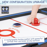RAYKEEP 54" 4-in-1 Swivel Multi Game Table - Combo Game Table Set for Youth, Adults - Indoor and Outdoor Arcade Sports Table - Air Hockey, Billiards, Foosball, Ping Pong for Home, Game Room