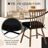 Basic Beyond Chair Cushions for Dining Chairs 6 Pack, Kitchen Chair Cushions with Ties and Non Slip Backing