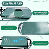 Garden Kneeler and Seat, Foldable Gardening Bench Stool with 2 Tool Bag Pouch 8" Width EVA Foam Pad, Sturdy Steel Frame
