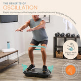 Lifepro Waver Vibration Plate Exercise Machine – High-Intensity Vibration Plate for Lymphatic Drainage – Full-Body Workout Vibrating Platform with Loop Bands – Fitness Equipment for Strength & Toning