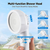 Syfuulv Propane Tankless Water Heater Outdoor, 1.58 GPM Portable Water Heater Instant Hot, 41,000 BTU, LED Digital Display, Overheating Protection, Camping, RV, Cabin, Barn, White 6L