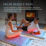 HealthyLine Platinum Far Infrared Heating Pad - Full Body Mat for Back Pain - Natural Crystal Gemstones - Auto Shut Off - Negative Ions Rejuvenating Photon Lights - 72" x 24"