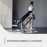 Finer Form Semi-Commercial Decline Sit Up and Flat Weight Bench. Adjustable Fitness Equipment and Exercise Bench for Abs, Crunches, and Strength Training