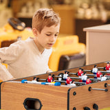 GYMAX Folding Foosball Table, 27” Freestanding Soccer Game Table with 2 Balls for Family, Home, Game Room Teens Adult