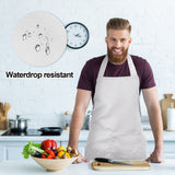 Syhood 18 Pack Bib Apron Bulk Unisex Plain Adjustable Apron with Pocket for Chef Cook Craft Kitchen Painting(White)