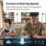 TP-Link Deco 7 Pro BE63 Tri-Band WiFi 7 BE10000 Whole Home Mesh System- 6-Stream 10 Gbps, 4x2.5G Ports Wired Backhaul, 4X Smart Internal Antennas, VPN, HomeShield (2-Pack)
