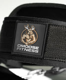 DMoose Fitness Neck Harness for Weight Lifting - Soft Padded Head & Chin Strap with 30" Heavy Duty Steel Chain - Neck Exerciser, Trainer & Strengthener to Support Injury Recovery (Black Legacy)