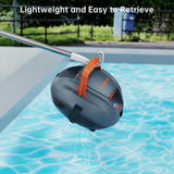 CoasTeering Robotic Pool Cleaner, Cordless Pool Vacuum Robot with 100 Mins Runtime, Fast Charging, Powerful Suction, Self-Parking, Ideal for Above Ground Pools up to 850 Sq.ft, Blue Grey