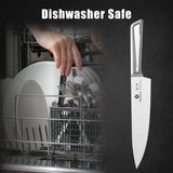 Kitchen Knife Set with Block and Built-in Sharpener, Japanese Stainless Steel 14-Piece Knife Set with Utility Knife, Dishwasher Safe, Non-Slip Ergonomic Handles