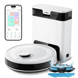Lefant Robot Vacuum and Mop Combo, 8 Weeks Self-Emptying with Dual Dustbin Options, 6000Pa LiDAR Robotic Vacuum Cleaner with Precision Mapping, 240mins, Carpet Detection, WiFi/App/Alexa, M2S Pro