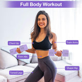 Hezeyferg Adjustable Dumbbells Set of 2, Hand Weights Sets with 5 Levels 3lb, 5lb, 7lb, 9lb, 11lb, Adjustable Weight Dumbbells for Women/Men Home Gym Full Body Workout (Purple) Hezeyferg