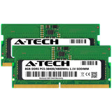 A-Tech 16GB Kit (2x8GB) DDR5 4800MHz PC5-38400 CL40 SODIMM 1.1V Non-ECC Unbuffered SO-DIMM 262-Pin Laptop Computer RAM Memory Upgrade Modules