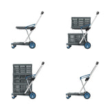 The Original | Made in Germany | Multi use Functional Collapsible Carts | Mobile Folding Trolley | Shopping Cart with Storage