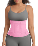 FeelinGirl Waist Trainer Belt Hook Loop Cincher for Tummy Control Workout Daily Wear Shaping Waistbands Deep Pink XXL