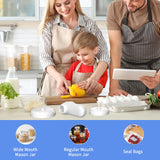 Electric Mason Jar Vacuum Sealer Kits for Wide Mouth Regular Mouth Mason Jars and Vacuum Bags, Multi-functional Handheld Vacuum Sealer for Food Storage and Fermentation WAFTING