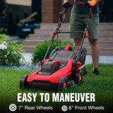PowerSmart Corded Electric Lawn Mower 14-Inch 12.5AMP with Adjustable Handle Height, 6 Cutting Heights from 1" to 3" & 10-Gallon Collection Bag 2026 Version