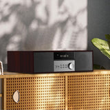 LONPOO Stereo System Systems with CD Player, 40W CD Players for Home, Bluetooth, USB Playback, FM Radio, Aux-Input, Earphone Port