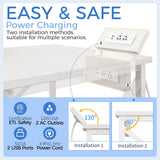 METYERRY 24"x23.6"Large Printer Stand with Power Outlet