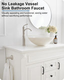 HEYMYTAP Bathroom Vessel Sink Faucet Brushed Nickel, Brass Tall Waterfall Bathroom Faucet 1 Hole Bathroom Sink Faucet Single Handle Bathroom Faucets with Water Lines Pop-Up Drain