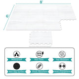 Sorbus 48 Sq. Ft. Wood Grain Floor Tiles Foam Mat EVA Interlocking Mats Tile 3/8-Inch Thick Flooring Wood Puzzle Exercise Mats w/Borders - Home Playroom Basement, Apartment, Trade Show, Baby, Dance