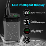 Cosy Life Portable Shower, Portable Shower for Camping with 5 Gallon Collapsible Bucket, 6000mAH Camping Shower with Smart LED Display, Multiple Spray Patterns for Outdoor Camping, Hiking, Pet Bathing