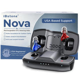iBstone Nova Hearing Aids for Seniors Adults: Superior Sound Quality - Smart Noise Cancelling - No Feedback - 1.5Hrs Charging for 100Hrs Working - Come with Anti-Lost Lanyard - Over-the-Counter