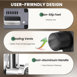 Huanyu 2000W Heavy Duty Electric Meat Grinder for Bone and Game Meat, 5-Speed Touchscreen with Auto Reverse, #10 Outlet Ideal for Homemade Pet Food, Venison, and Home Kitchen
