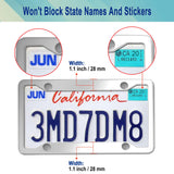 Stainless Steel License Plate Frames- 2 Pack Mirror Polished Car Plate Holder, with Screws, Chrome Caps, Heavy Duty Rustproof Metal Front Rear Car Tag Frame
