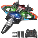 Tubokoro Foam Remote Control Airplanes RC Planes for Kids Adults, RC Airplane Fighter Jet with Light, 360° Flip Fighter Jet Toys, Stunt Roll, Airplane Toy Gifts for Kids Boys
