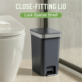 2 Pack Bathroom Garbage Can with Lid, 2.6 Gallon /10 Liter Small Trash Can
