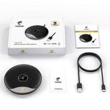 USB Conference Microphone, 360° Omnidirectional PC Computer Condenser Mic with Mute Button TONOR