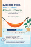 Handwoven Hammock by Yellow Leaf Hammocks - Double Size, Fits 1-2 PPL, 400lb max - Weathersafe, Super Strong, Easy to Hang, Ultra Soft, Artisan Made - Color: Natural Khaki