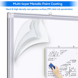 Large Whiteboard for Wall 72"X48", White Board Dry Erase 6' x 4' Magnetic Whiteboard Foldable Wall-Mounted Aluminum Frame Marker Board with a Long Pen Tray for School, Classroom, Office & Home maxtek