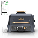 Ninja Woodfire ProConnect Premium XL Outdoor Grill & Smoker, Blue & Gold