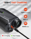 Golf Rangefinder with Slope - 1200 Yards Laser Range Finder Golf for Hunter, High-Precision Flag Pole Locking Vibration