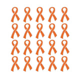 100 pack Flat Leukemia Awareness Pins - Orange Ribbon Pins for Leukemia Awareness - Perfect for Support Groups, Gift-Giving, and Fundraising