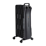 Amazon Basics Portable Oil Space Heater with 7 Oil-Filled Fins, 3 Heat Settings, Adjustable Thermostat, Tip-Over and Overheat Protection, ETL Safety Certificate, 1500W, Black
