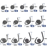 FishTrip Circle Hooks Saltwater for Catfish - 25pcs Offset 3X Strong Fishing Hook Wide Gap for Live Bait,Size 12/0 FishTrip