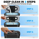 Raugbeyvo Ultrasonic Cleaner, 48KHz Jewelry Cleaner 400ML, Ultrasonic Retainer Cleaner for Eyeglasses Rings Watch Band Necklace Earing, Multi Deep Cleaning Modes, Black