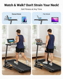 THERUN Treadmill with Incline,8.7 MPH 12% Auto Incline Treadmill,Compact Treadmill for Home,Brushless Motorized Treadmills