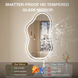 miskerm Irregular Cloud LED Bathroom Mirror 60x32