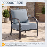 Outdoor Furniture Cushions, 6 inch Thick Seat Cushions for Outdoor Furniture, Waterproof 22x24 Patio Couch Cushions, Replacement Chair/Sofa Cushion, Include 3 Back & 3 Seat Cushion, Thick/BabyBlue
