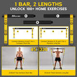 HOXWC Pilates Bar, Pilates Bar Kit with Resistance Bands Heavy Duty, Home Gym Professional Pilates Workout Equipment for Men, for Legs, Waist Back, Arm, Abs, Chest, Shoulders Muscle Strength Training