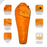 Teton Altos-S 0 Degree Sleeping Bag for Adults; Lightweight Warm Mummy Sleeping Bag for Camping, Hiking, Backpacking