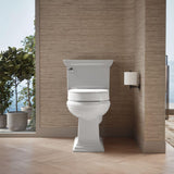 KOHLER 25876-0 Hyten 3" Height, Elevated Soft Close Round Toilet Seat, Contoured Seat with Grip-Tight Bumpers, Quick-Attach Hardware, White