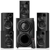 Bobtot Surround Sound Systems 1400 Watts Peak Power Home Theater Speakers - 12" Subwoofer Strong Bass 5.1 Wired Loud Stereo Audio System with ARC Optical Bluetooth Input for TV