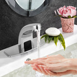 Automatic Sensor Touchless Bathroom Faucet, Motion Activated Hands-Free Basin Tap With Mixer Valve Control Box, Deck Plate